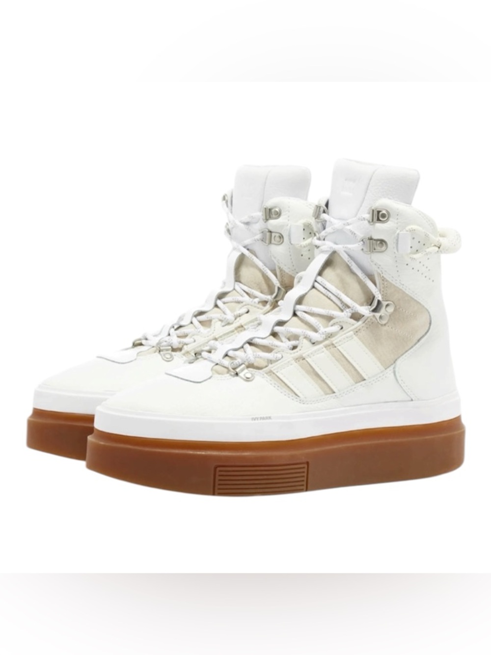 ADIDAS + Ivy Park Super Sleek Boots leather high-top platform Sneakers Sz 6.5 - Picture 4 of 9